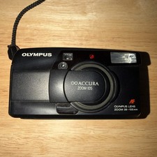 Vtg OLYMPUS Infinity Accura Zoom 105 35mm FILM CAMERA Black Parts Only - Read