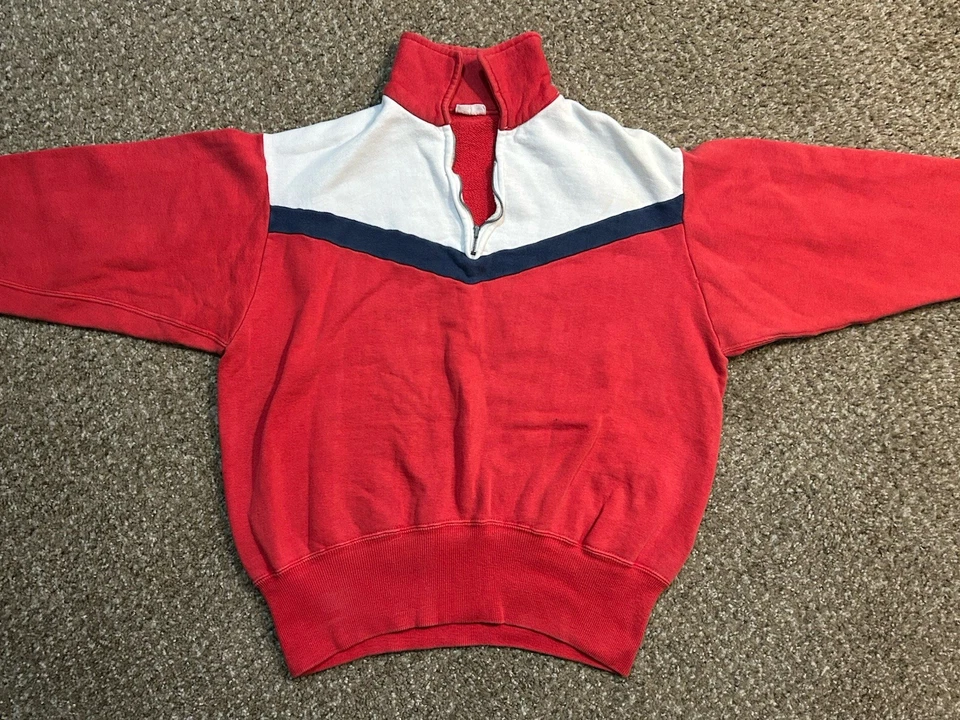 Moletom AKOM Vintage Anos 50 Meio Zíper Pulôver Roupa Esportiva (Grande 42-44) Usado - Imagem 2 de 4