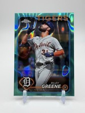 2024 Topps Chrome Aqua RayWave Refractor 12/199 Riley Greene #101