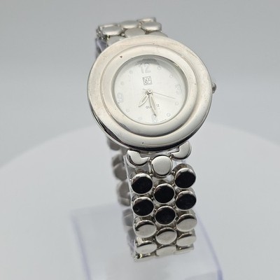 Vintage New York & Company NY&C Ladies Watch Silver Tone Slinky Mesh Band 7.5''