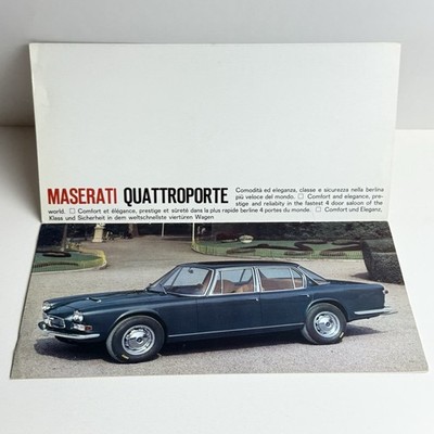 Maserati Quattroporte / 10p Prospekt Katalog / 1969 RAI MAASLAND NL