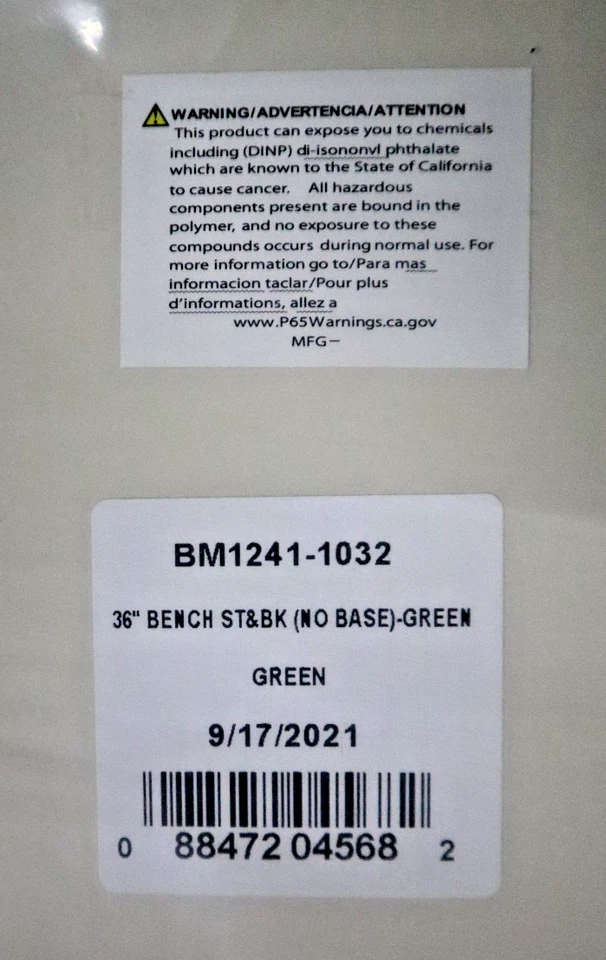 Wise Premier Pontoon BM1241-1032 Bench Seat & Back Set 36" GREEN - NO BASE - Image 2 of 4