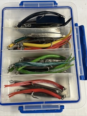 Lot of 16 Fishing High Speed & Vertical Jigs Sekora, Kandlefish & Others
