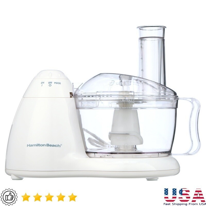 8 Cup Food Processor Stainless Steel Blades Dishwasher Safe Variable Speed Pulse