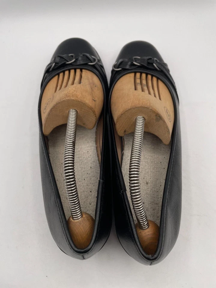 A.N.A Ballet Flats Women's SZ US 8.5M Black Suede Leather Slip-On Square Toe - Image 4 of 4