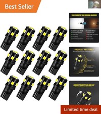 Xenon White T10 921 Led Bulbs - 12-pack 30000-hour Lifespan For Interior Use