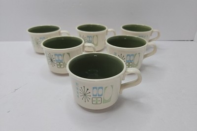 Vintage Taylor Smith Cathay Taylorstone Atomic Starburst Fallout Cups Lot of 6