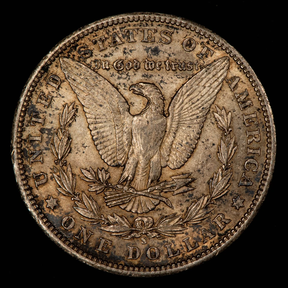 1901-S $1 Morgan Silver Dollar - Original Toning - AU+ - SKU-D7209 - Image 4 of 4