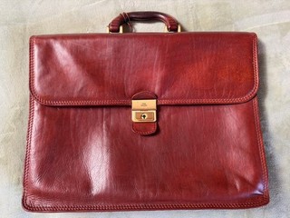 The Bridge Akten Tasche aus Leder für Herren braun mit Griff guter Zustand