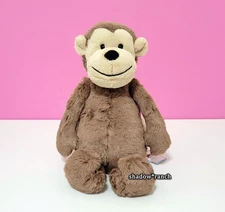 Jellycat ORIGINAL BASHFUL MONKEY - Medium 12" - Authentic - Brand New with Tags