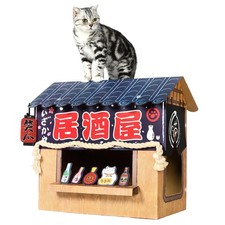 SMILE PAWS Cat Beds for Indoor Cats, Cardboard Cat House with Scratchers, Iza...