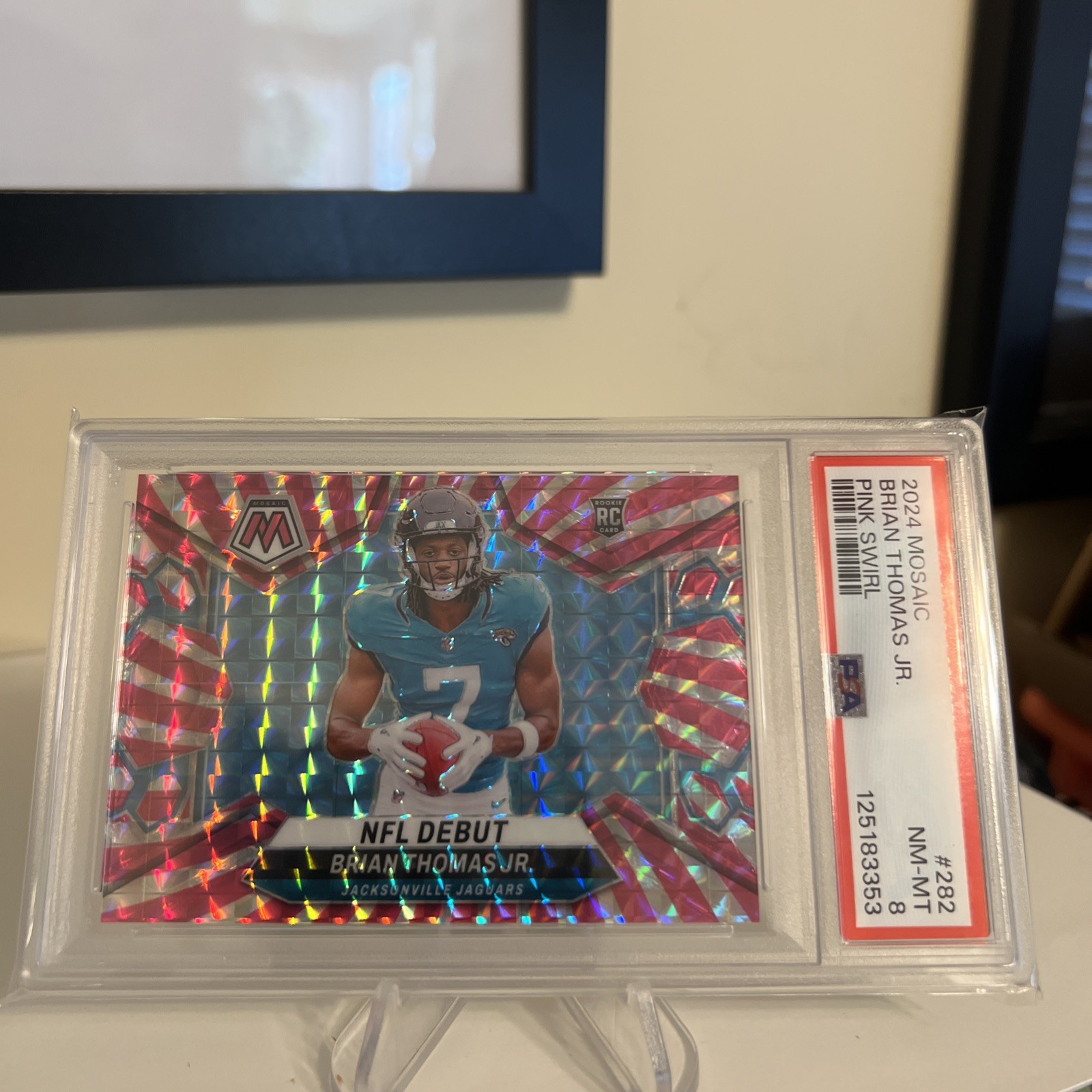 2024 Panini Mosaic NFL Debut Brian Thomas Jr. #282 FOTL Pink Swirl 01/13 Jaguars