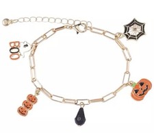 Pumpkin, Spider  Ghost Charm Bracelet Halloween