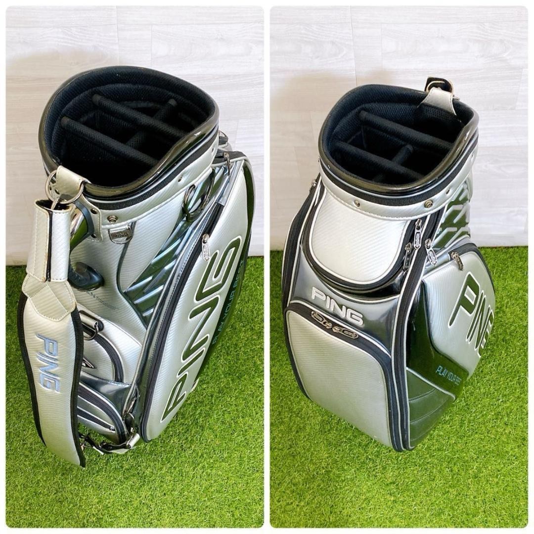 PING KARSTEN スタンドバッグ グレー PING KARSTEN Metallic Gray Golf Bag Cart Bag Rare Japan Used