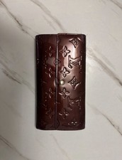 Louis Vuitton Burgundy Monogram Zip-Around Women's Wallet with Logo Accent