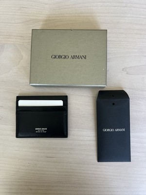 Giorgio Armani New Wallet In Box Credit Card Holder With COA