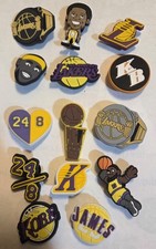 Kobe Bryant LeBron James LA Lakers 14pc Croc Shoe Charm Jibbitz Lot
