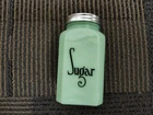 Vintage Mid-Century Hazel Atlas Co. Jadeite Green Sugar Shaker - Excellent Cond.