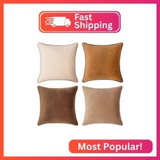 MONDAY MOOSE Decorative Throw Pillow Covers Cushion Cases, Set of 4 Soft Velvet