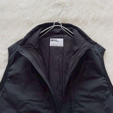 MARGARET HOWELL XL Dark Gray Half-Zip Vest - Stylish Unisex USED item from JAPAN