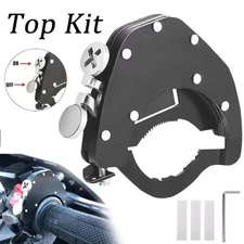Top-Mount Motorcycle Throttle Control Lock - Stainless Steel, Adjustable Speed