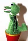 Vtg CONE PUPPETS on WOOD STICK Alligator & Monkey POP UP 2 Peekaboo Kids Toy — photo 8