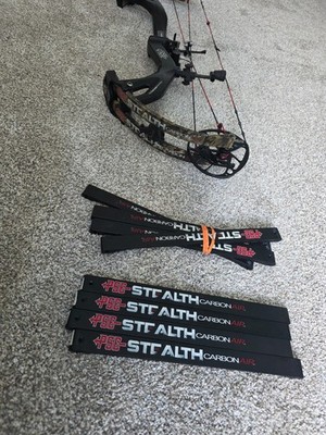 PSE STEALTH CARBON AIR 70# 2 EXTRA SETS OF LIMBS