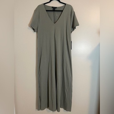Rachel Zoe Dress Womens XL Sage Maxi Minimalist Normcore Basics NWT