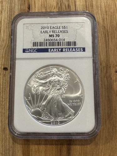 2010 American Silver Eagle $1 Gem Brilliant Uncirculated NGC MS70 Early Releases