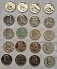 Lot of 20 Silver 1962 Uncirculated Franklin Half Dollar Coins/All Uncirculated