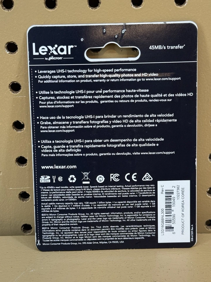 Lexar Platinum II 300x 45 MB/s 16 GB SDHC NEW - Image 2 of 2