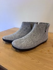Glerups Wool Slipper Boots With Rubber Soles Gray Men s Size 47