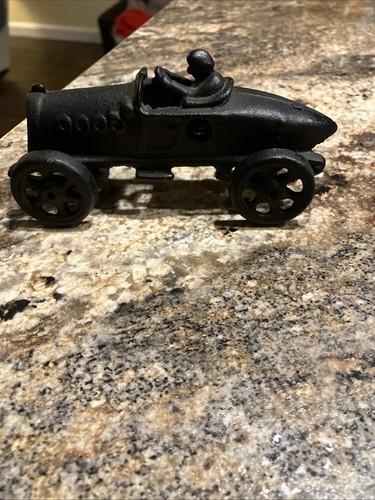 Vintage Antique Metal Cast Iron Race Car | eBay