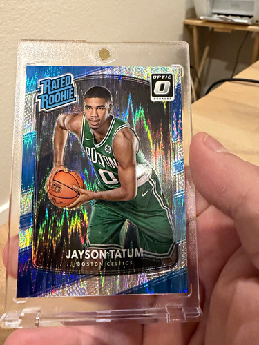 Jayson Tatum [Blue] #198 2017 Panini Donruss Optic card