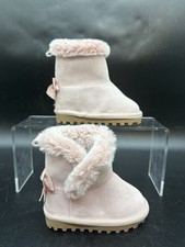 Bearpaw Bow Pink Casual Fur Lined Boots Toddlers Size 3