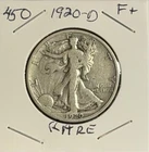 1920-D F (Fine) + Walking Liberty Silver Half Dollar RARE
