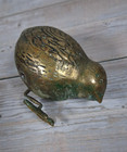 Vintage  Baby Chick Quail Partridge Paperweight Statue Solid Brass Bird Figurine — photo 6
