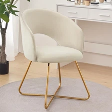 Furniliving Velvet Vanity Chair for Living Room, Dressing Room, Bedroom