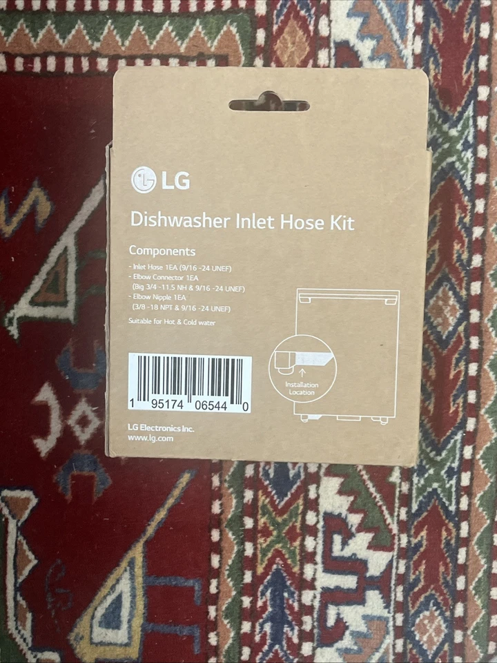 Kit de manguera de entrada para lavavajillas LG UNIVERSAL de acero inoxidable. NUEVO. ENVÍO RÁPIDO/GRATIS Foto 3 de 4