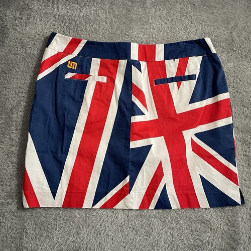 Loudmouth Ladies Womans Skort Skirt Size 14 British Flag England Golf Pickleball - Picture 10 of 10