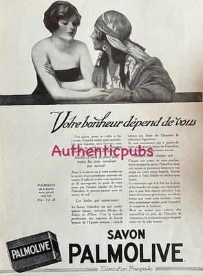 REKLAME SEIFE PALMOLIVE ZIGEUNERIN LINIE DER SEHENDEN HAND VON 1925 FRANZÖSISCH AD PUB