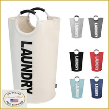 DOKEHOM 90L Tall Collapsible Laundry Basket Bag Freestanding Large Capacity