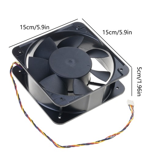 15050 Exhaust Fan Large Airflow 12V Cooling Fan 15CM DC12V 1.5A for Electronics - Afbeelding 8 van 11
