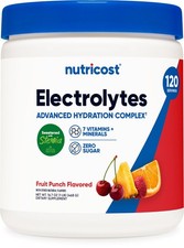 Nutricost Electrolyte Complex Drink Mix Powder (Fruit Punch) 120 Servings