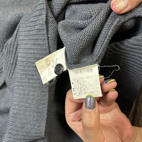 MARGARET HOWELL L/S Half Button Knit Top Sweater Wool Cashmere Silk Dark Gray L - Picture 11 of 16