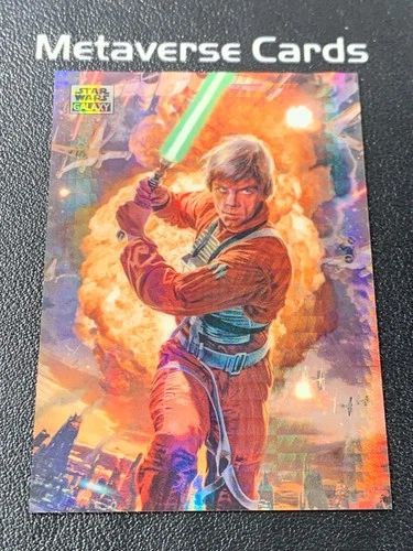 2025 Topps Chrome Star Wars Galaxy Luke Skywalker Prism Refractor /75