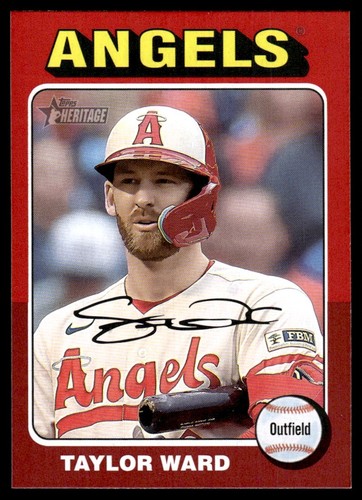 2024 Topps Heritage White Boarder Taylor Ward Los Angeles Angels #132 - Imagen 1 de 2