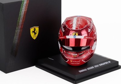Model Car F1 Helmet 1:5 Looksmart Ferrari SF-24 Leclerc Singapore GP 2024