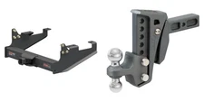CURT Trailer Hitch Class 5 Tow Kit Adjustable Cushion Ball Mount - 15402 45951