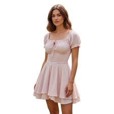 Urban Outfitters BDG Rowan Cap Sleeve Romper Blush Dress Size M